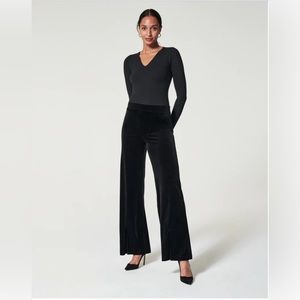 SPANX Velvet Front Slit Pant Black XL